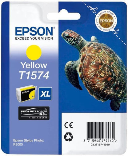 Epson T1574 Tintenpatrone Schildkröte, Singlepack gelb