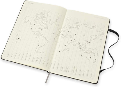 Moleskine - 18-Month Monthly Planner/Diary, Monthly Planner 2021/2022, Monthly Planner with Hard Cover and Elastic Closure, Size Large 13 x 21 cm, Colour Black, 128 Pages Hard Cover Large