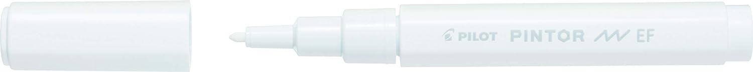 Pilot Pintor Extra Fine Line Bullet Point Marker 2.3mm Tip- Black and White (Pack of 2