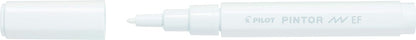 Pilot Pintor Extra Fine Line Bullet Point Marker 2.3mm Tip- Black and White (Pack of 2