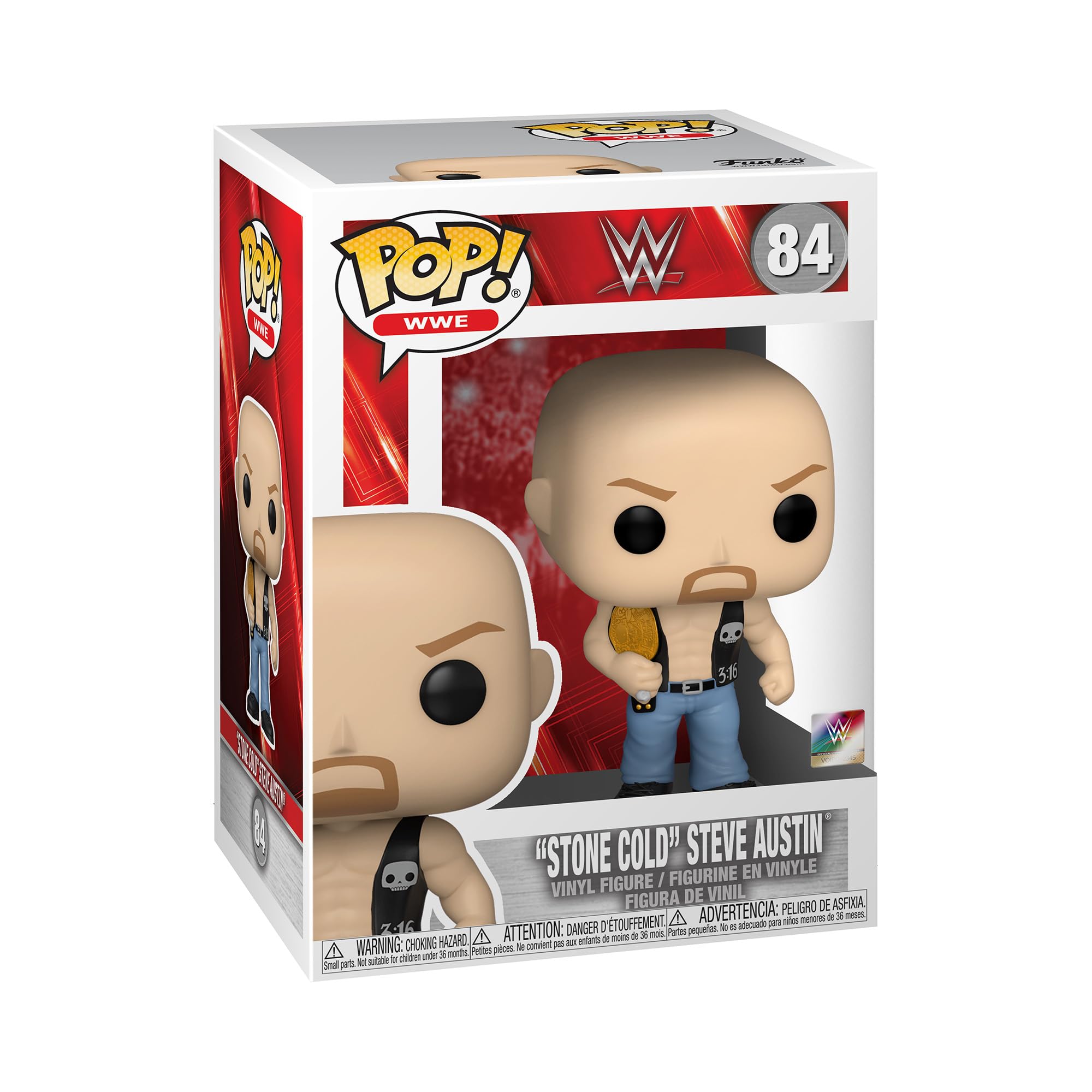 Funko POP! WWE: SC Stone Cold Steve Austin Austin With Belt - Collectable Vinyl Figure - Gift Idea - Official Merchandise - Toys for Kids & Adults - Sports Fans - Model Figure for Collectors