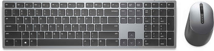 Dell KM7321W Premier Multi-Device Wireless Keyboard and Mouse, UK (QWERTY), 2.4GHz, Bluetooth 5.0, 128-bit AES Encryption, 4000 dpi, Compatible with Windows, Mac, Linux, Chrome and Android, (Grey