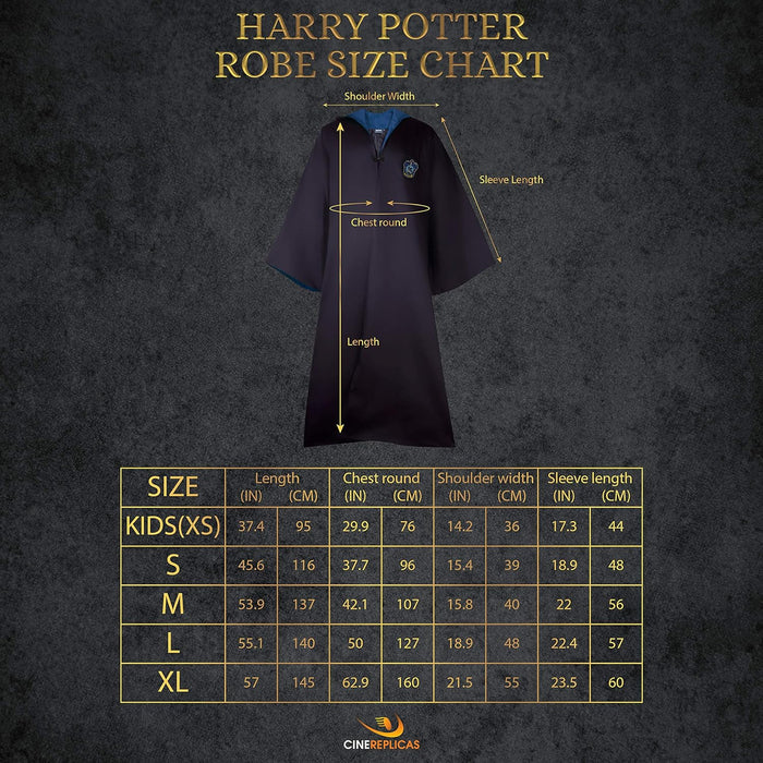Cinereplicas Harry Potter - Hogwarts Robe - XS(Kids)/S/M/L/XL - Official License