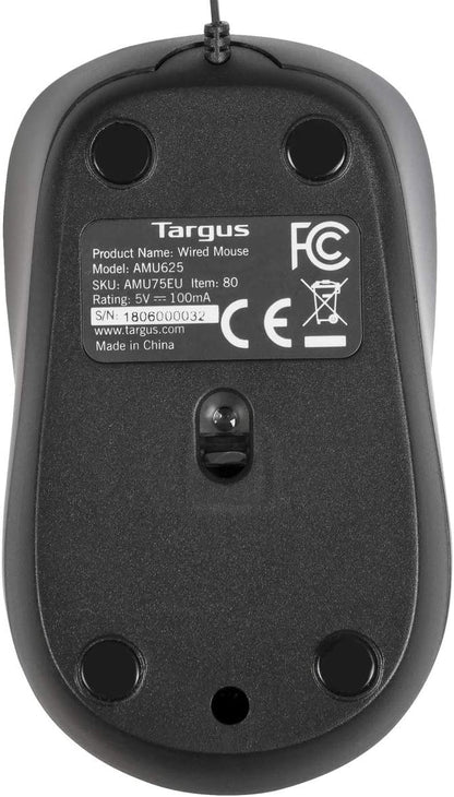 Targus Compact Blue Portable Trace Mouse, Black (AMU75EU