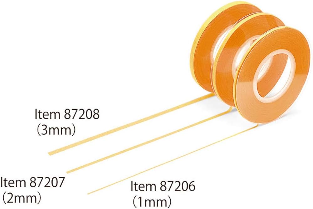 Tamiya 87208 Masking Tape 3 mm/18 m Model Making Accessories, Orange, 3mm/18m