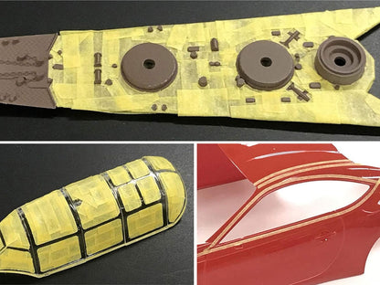 Tamiya 87208 Masking Tape 3 mm/18 m Model Making Accessories, Orange, 3mm/18m