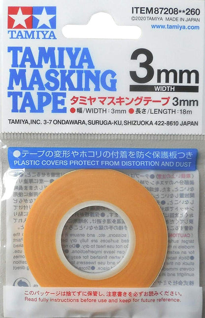 Tamiya 87208 Masking Tape 3 mm/18 m Model Making Accessories, Orange, 3mm/18m