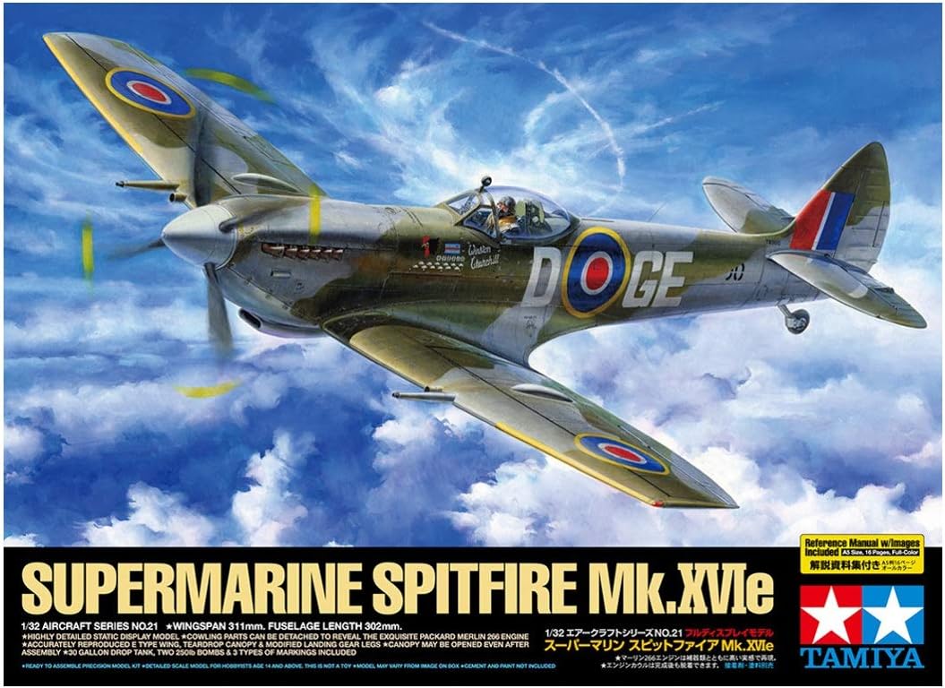 Tamiya 300060321 SPITFIRE MK.XVI-E Scale Model, Multicolor