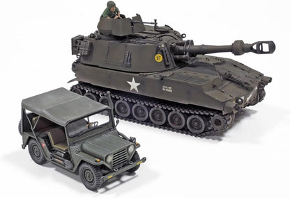 TAMIYA- Toy Vehículo de Transporte M151A1 Juguete, Color Verde, S (35334