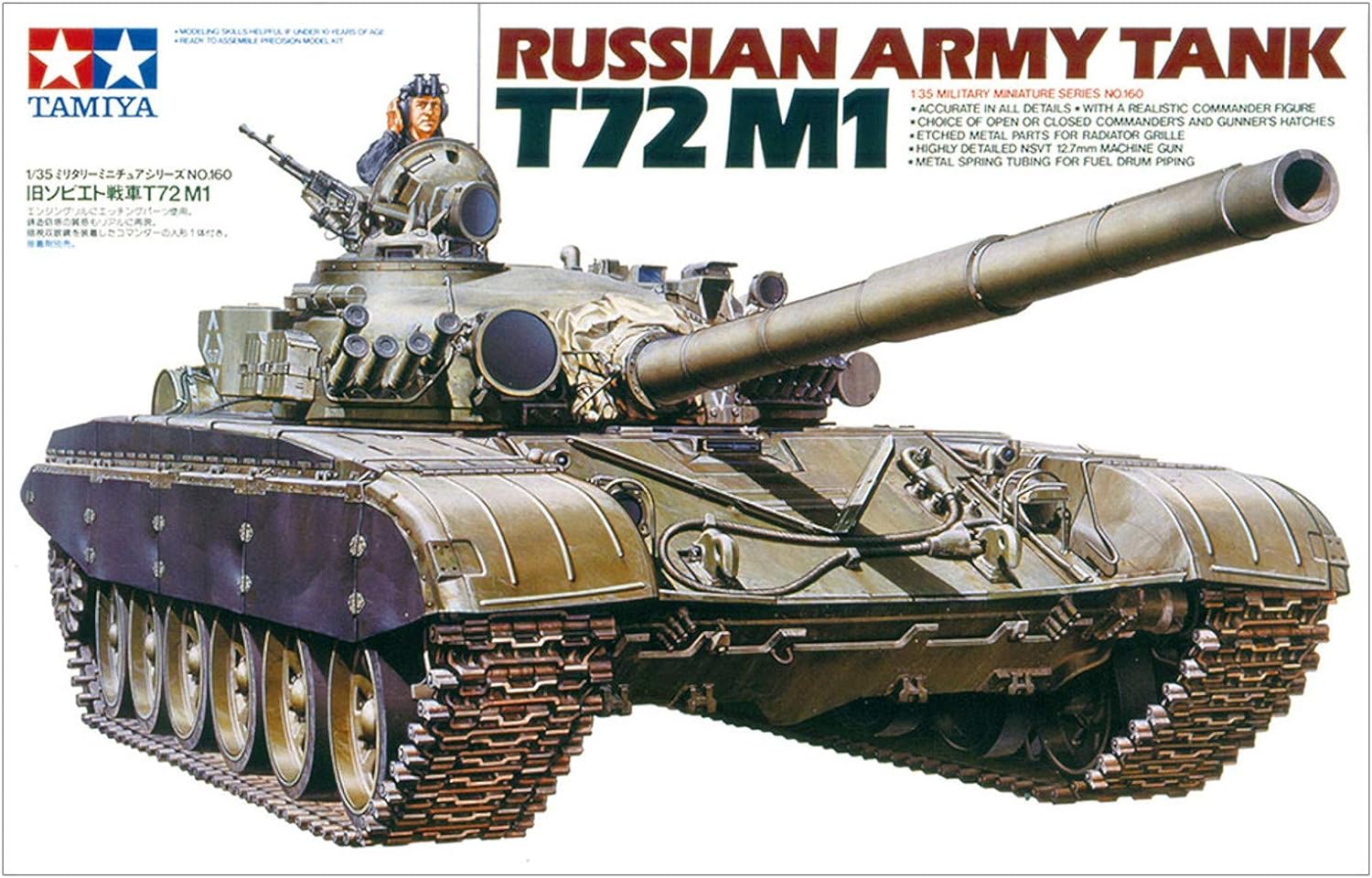 TAMIYA 300035160 – 1: 35 Russian battle tank T72 M1.
