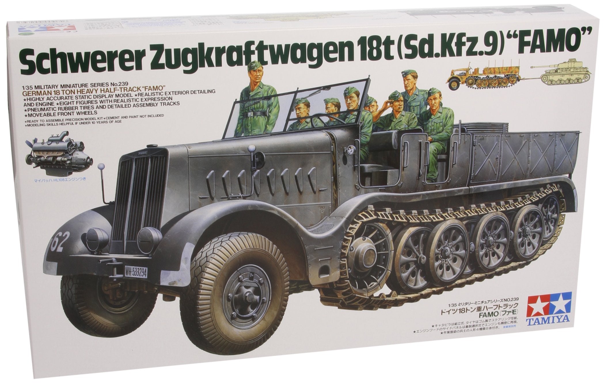 Tamiya 300035239 – 1:35 WWII Special Automotive 9 Famo Half Chain, 18 Ton (8
