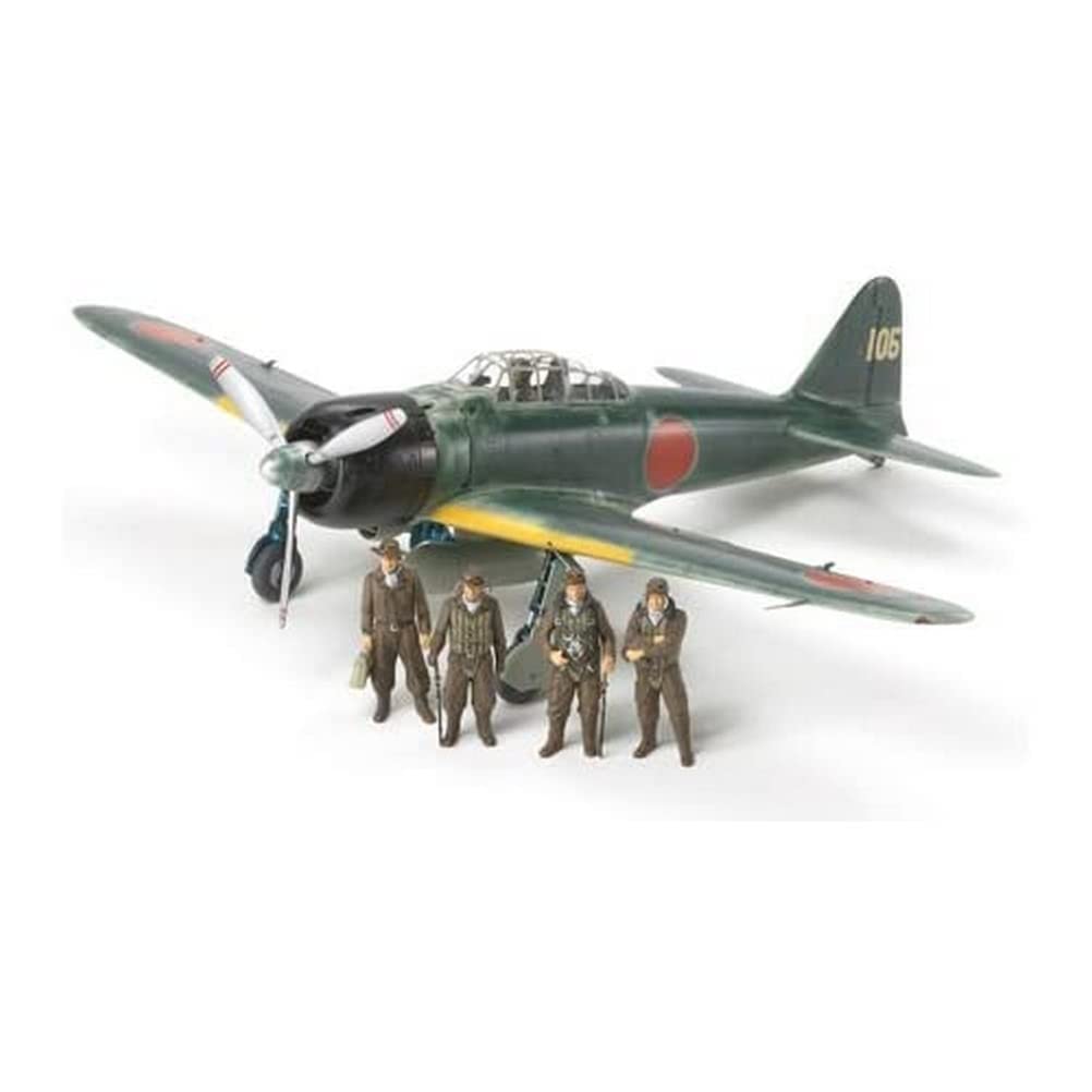 Tamiya-1/48 A6M3/3A (Zeke) Plastic Airplane Mitsubishi Fahrzeug Kit Modelo, Multicolor (TAM61108