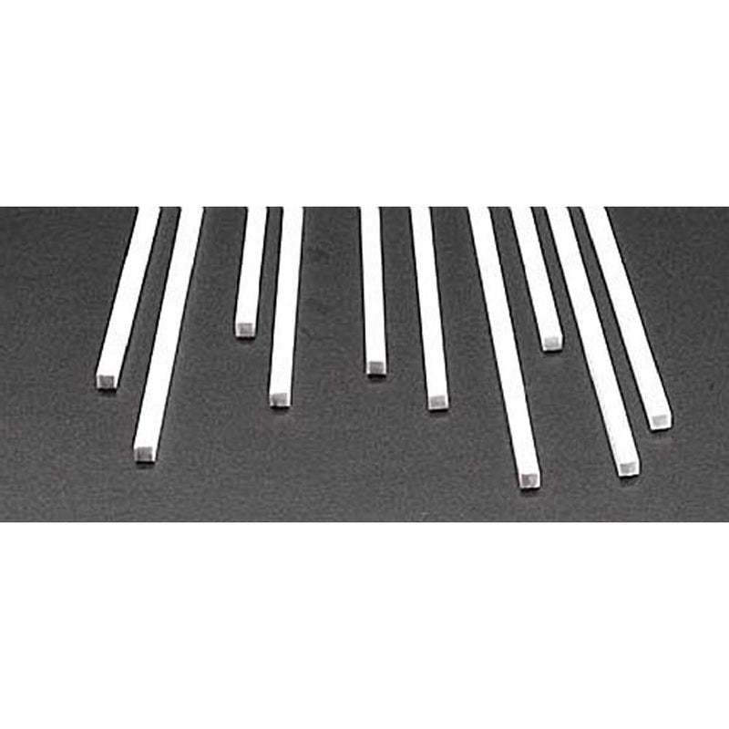 Plastruct - Rod Square Styrene 3.2X3.2Mm 250Mm 10X Ms-125