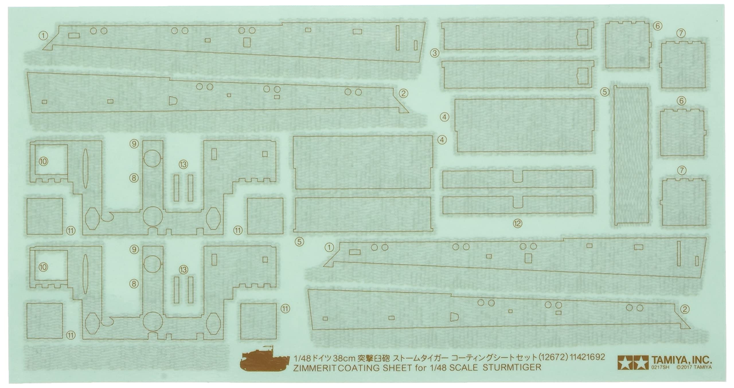 12672 Tamiya 1:48 - Strumtiger Zimmerit Coating Sheet