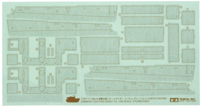 12672 Tamiya 1:48 - Strumtiger Zimmerit Coating Sheet