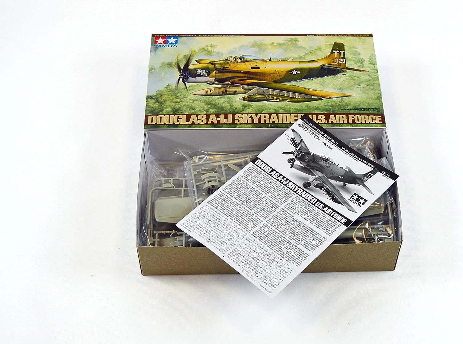 Tamiya 61073 1/48 Douglas A-1J Skyraider USAF Plastic Model Airplane Kit