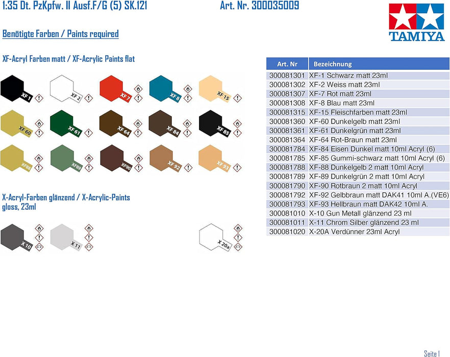 TAMIYA 35009 1:35 DT. PzKpfw. II Ausf.F/G (5) SK.121Haubitze Hummel (3) SP.Prod. - modelismo, Kit de plástico, Hobby, Pegamento, Kit de plástico
