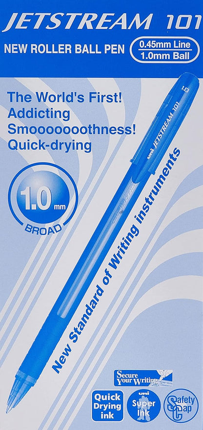 Uni Jetstream SX-101 Ballpoint Pen Super Ink Quick Drying 1.0mm Tip Blue  Ref 9008051