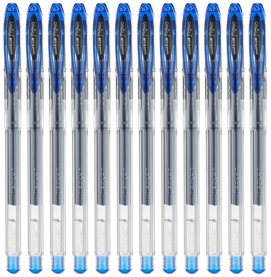 Uni-ball 322986 SigNo UM120 Gel Rollerball Pen 0.7mm Tip 0.5mm Line Blue Ref 9001181