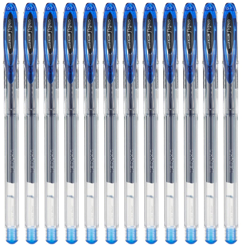 Uni-ball 322986 SigNo UM120 Gel Rollerball Pen 0.7mm Tip 0.5mm Line Blue Ref 9001181