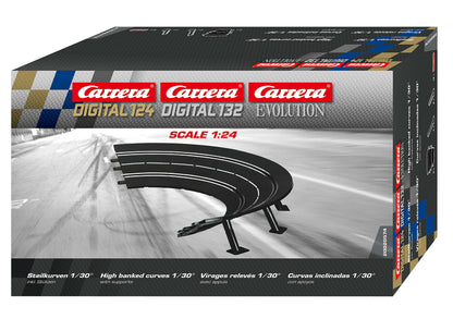 Carrera 20574 20020574 High banked Curve 1/30° (6) Slot Car Track Accessory, 37.01 x 22 x 10.39 cm