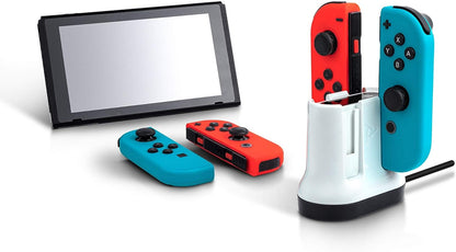 PDP Gaming Joy Con Charging System For Up To Four Controllers: White - Nintendo Switch
