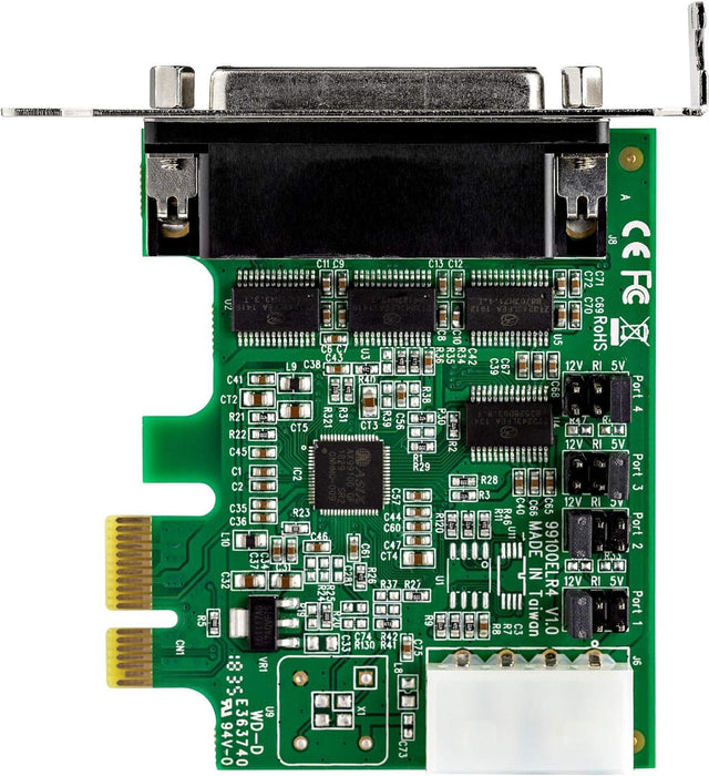 StarTech.com PCI Express serielle Schnittstellenkarte (4 Ports, 16950 UART, Low Profile, 256-Byte-FIFO-Cache