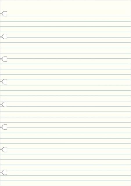 Filofax A5 Notebook refill - ruled paper white