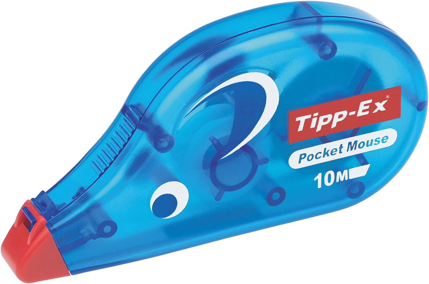 BIC Tipp-Ex Pocket Mouse, Correction Tapes, 100m Coverage of Tear-Resistant Tape, Ideal for School and Office, White, Pack of 10