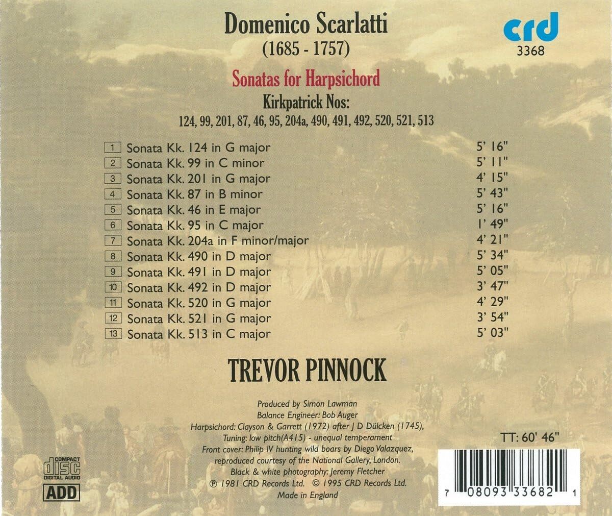 Domenico Scarlatti: Sonatas for Harpsichord