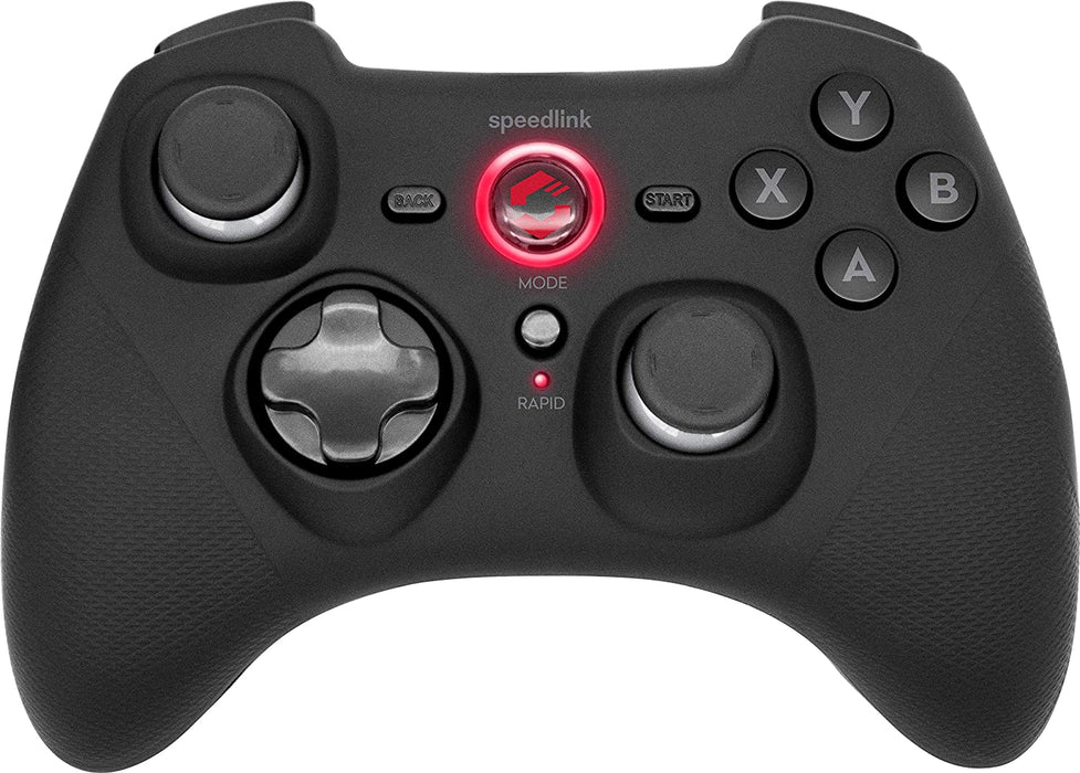 Speedlink RAIT Gamepad Wireless - draadloze gamepad met vibratiefunctie, voor pc/PS3/Switch, zwart