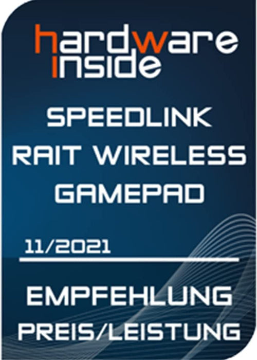 Speedlink RAIT Gamepad Wireless - draadloze gamepad met vibratiefunctie, voor pc/PS3/Switch, zwart