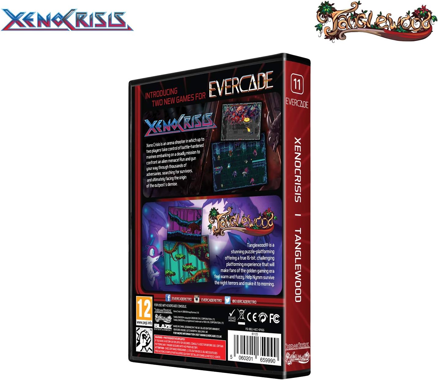 Evercade Xeno Crisis/Tanglewood Dual Game Cartridge