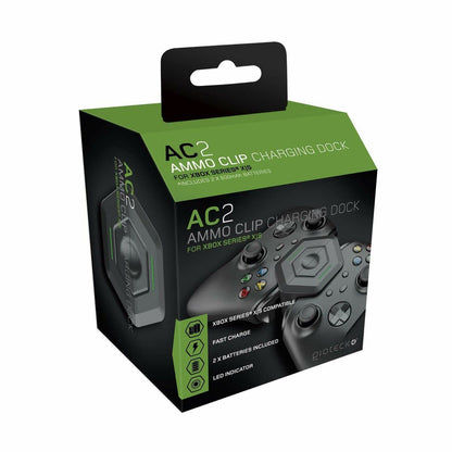 Gioteck - Cargador con 2 baterias AC-2 Ammo Clip negro para dos mandos Xbox Series X (Xbox Series X