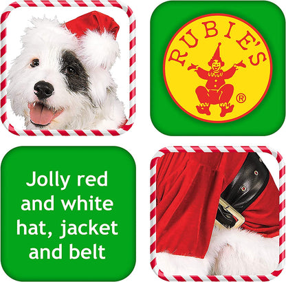 Official Rubie's Santa Claus Dog Costume, Christmas Pet Dress Up, Size Mediu