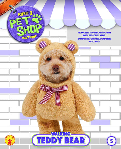 Official Rubie's Walking Teddy Bear Pet Costume, Size Small