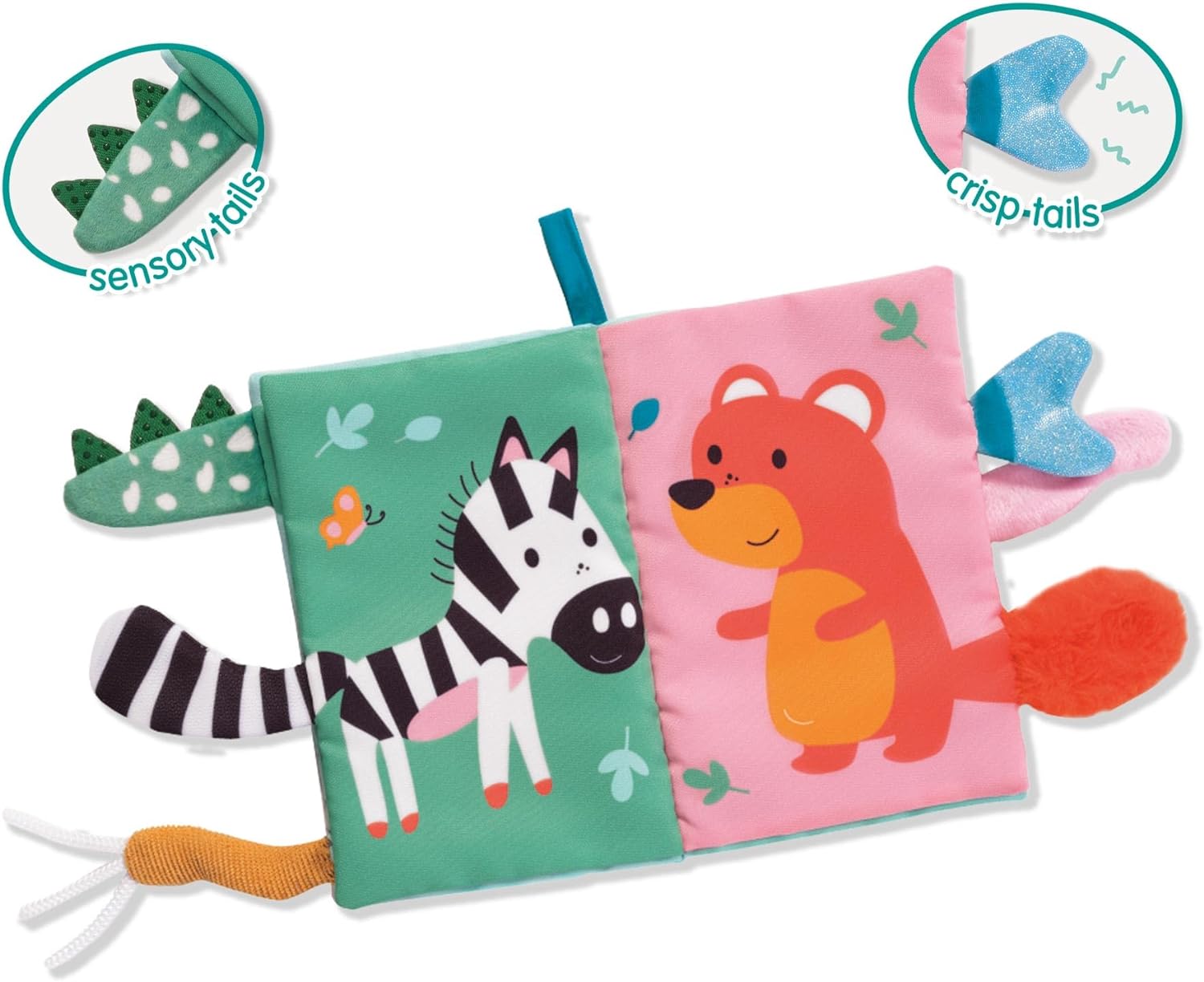 SES Creative 13112 Sensory Animal Tails Cloth Book