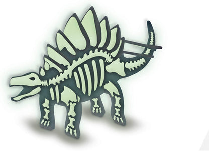 SES Creative 14209 Wooden dino glow in The dark, Black, One Size