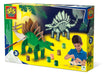 SES Creative 14209 Wooden dino glow in The dark, Black, One Size