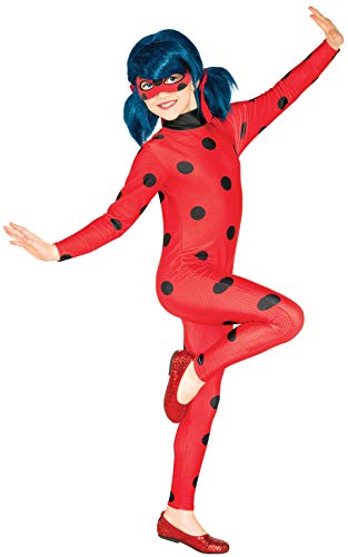 Rubie's Official Miraculous Ladybug Childs Costume and Eye mask, Superhero Fancy Dress
