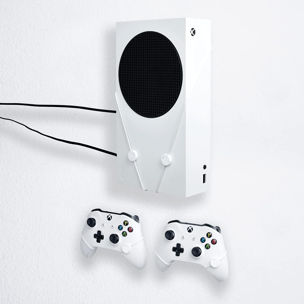 Xbox Seriex S Wall Mount By Floating Grip - Bundle (Xbox Series X) Bundle white