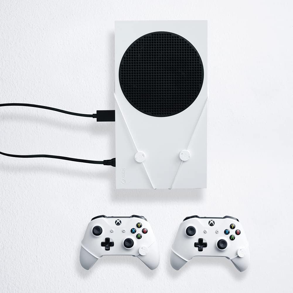 Xbox Seriex S Wall Mount By Floating Grip - Bundle (Xbox Series X) Bundle white