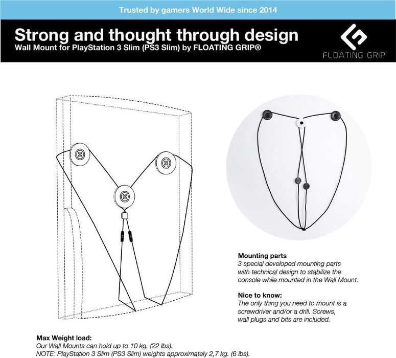 PS3 Slim Wall Mount