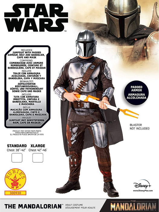 Rubie's Official Disney Star Wars The Mandalorian Adult Costume, Mens Fancy Dress, Size Standard ( Chest 38"-42"