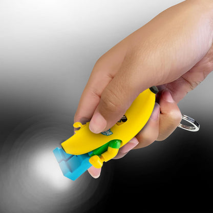 Lego Banana Guy LED Keychain Light - 3 Inch Tall Figure (KE118H