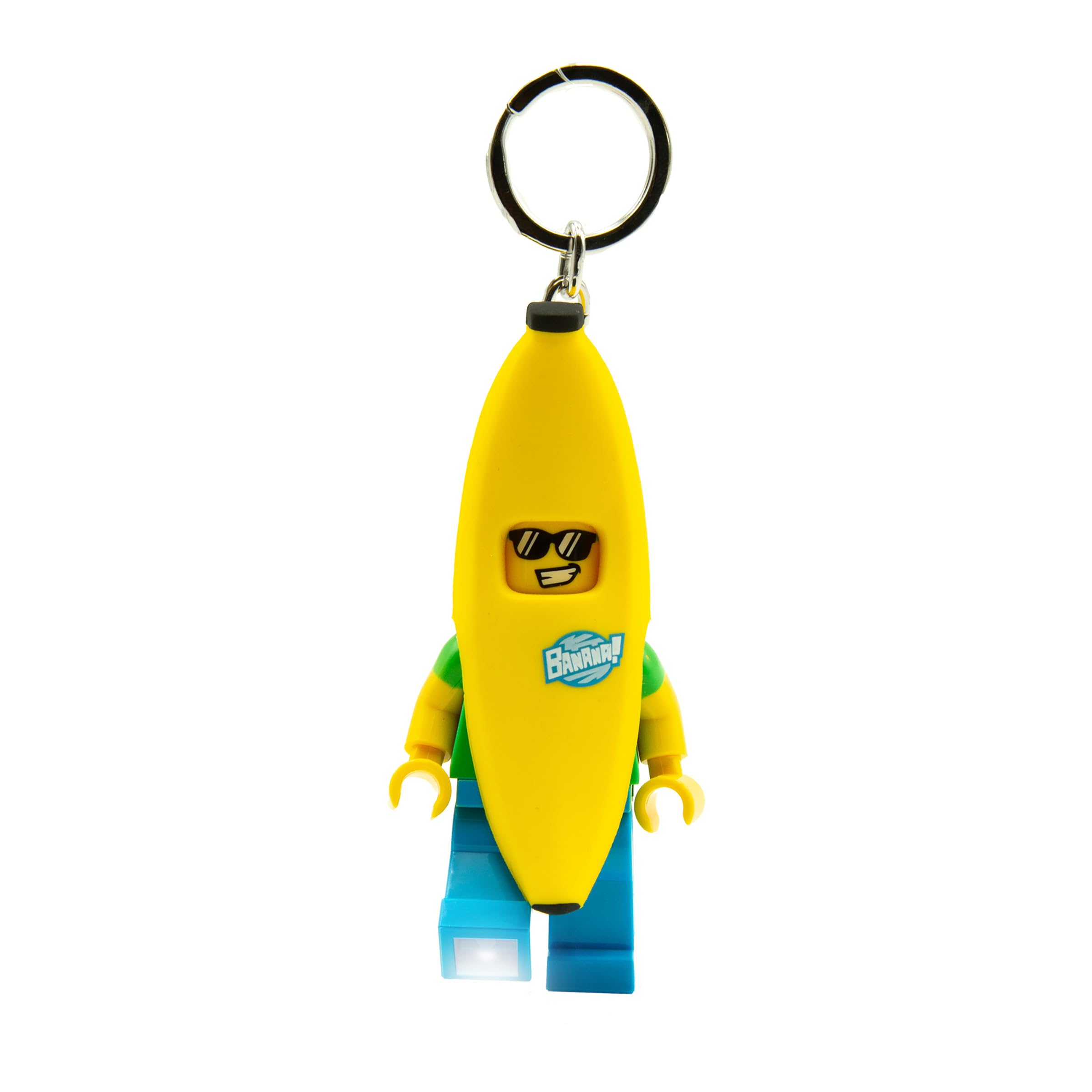 Lego Banana Guy LED Keychain Light - 3 Inch Tall Figure (KE118H
