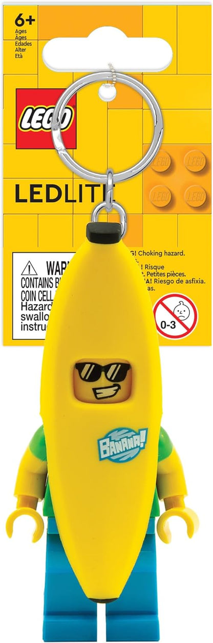 Lego Banana Guy LED Keychain Light - 3 Inch Tall Figure (KE118H