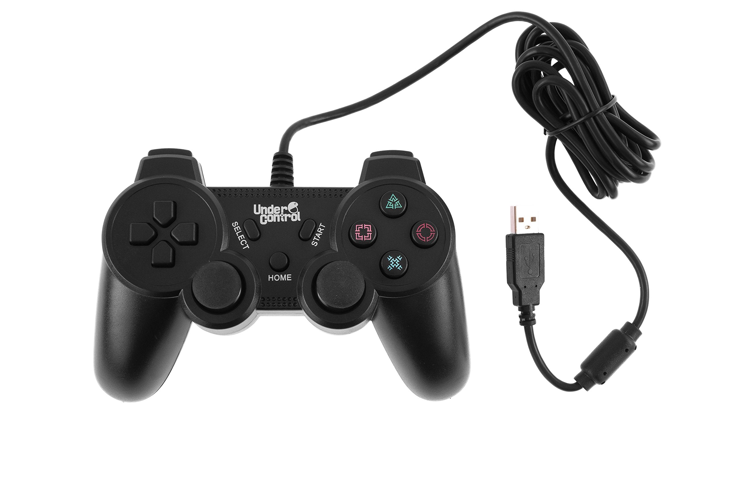 Under Control Wired Controller Black Manette Console compatible Sony PlayStation 3