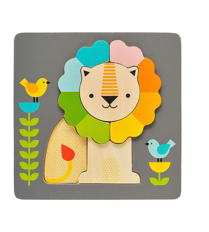 Petit Collage PTC317 Chunky Wooden Tray Lion Puzzle, Multi
