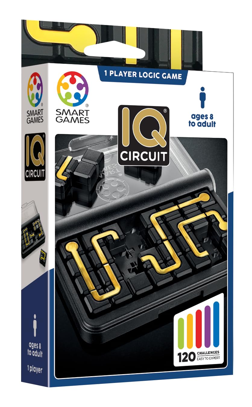 Smart Games - IQ Circuit, Puzzle Game with 120 Challenges, 8+ Years